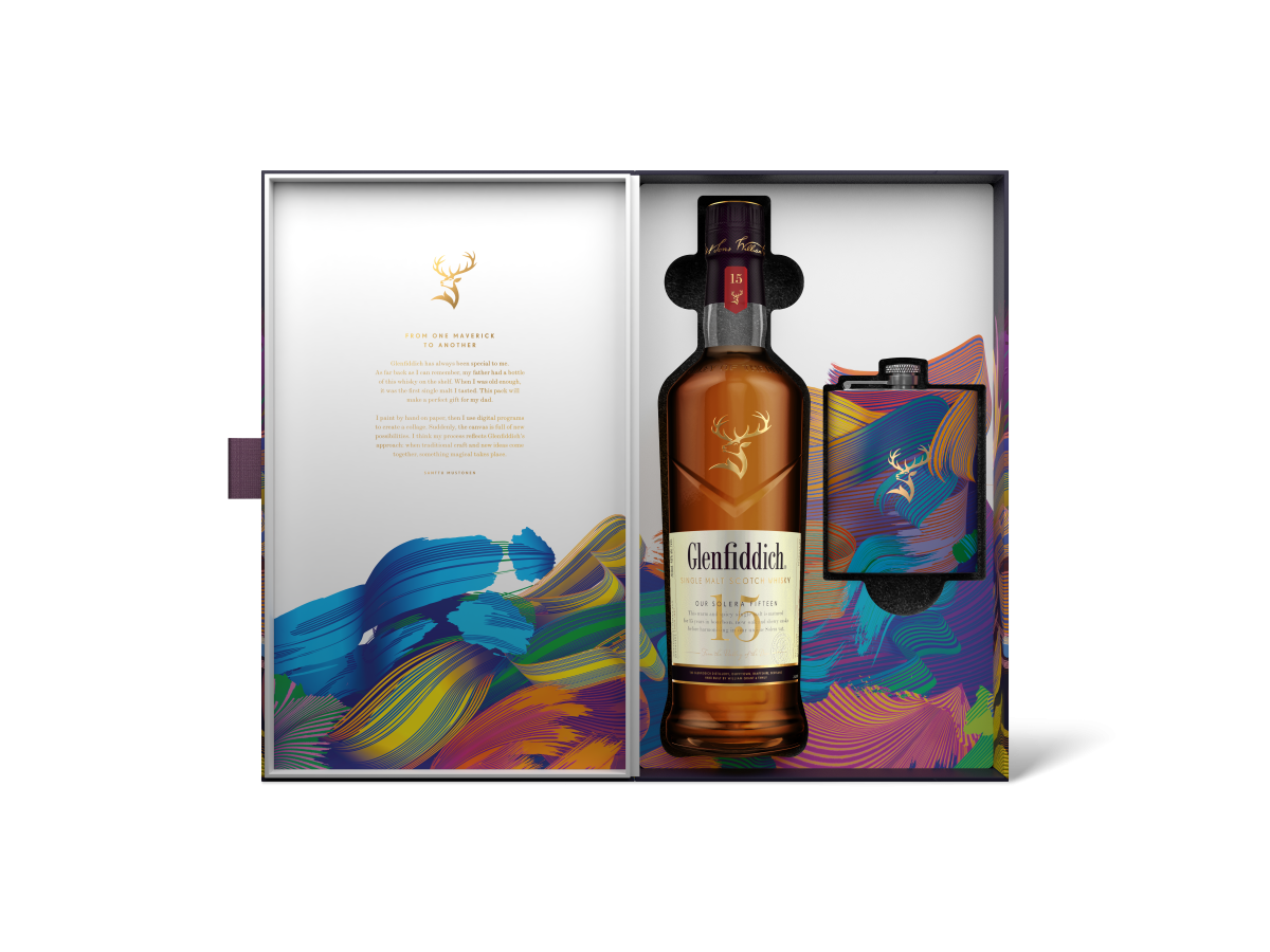 Glenfiddich 15 Ani 0.7L + Flask