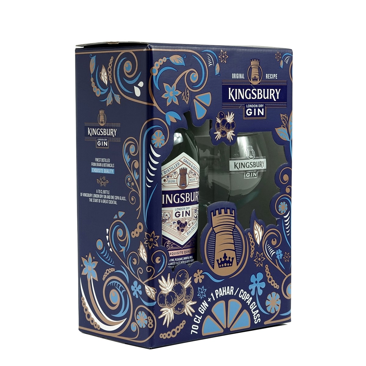 Kingsbury London Dry Gin 700 ml + pahar