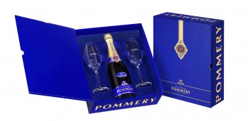 Champagne Pommery Brut Royal - Cutie cadou cu 2 pahare
