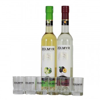 Pachet 2 sticle Zolmyr + 6 pahare shot cadou