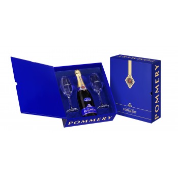 Champagne Pommery Brut Royal - Cutie cadou cu 2 pahare